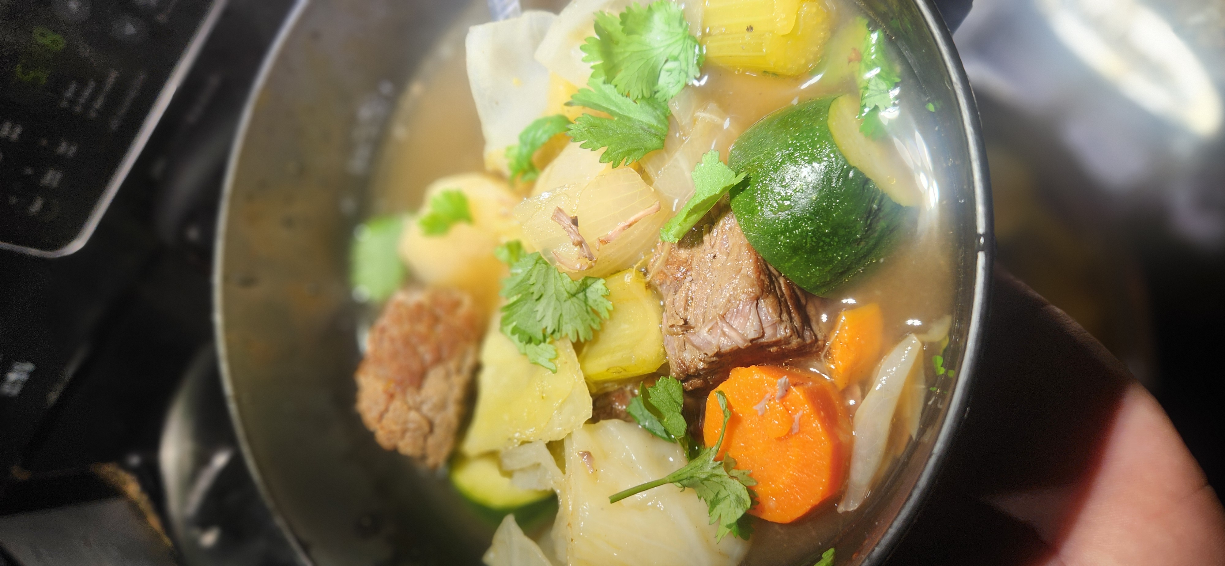 Caldo de res with beef and vegetables